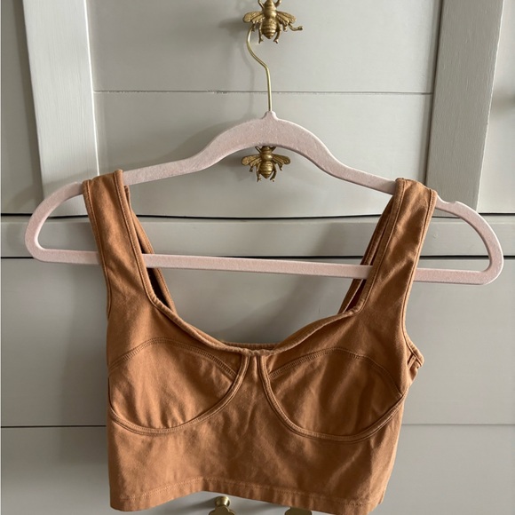 Brown Cropped Tank Top - Picture 1 of 1